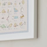 "Disney Winnie The Pooh Alphabet" - Art Print in Baby Blue by Sabrin Deirani - Frame Close-up