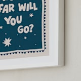 "Disney's Moana Wayfarer 1" - Art Print in Ocean by Kamala Nahas - Frame Close-up