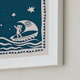 "Disney's Moana Wayfarer 2" - Art Print in Ocean by Kamala Nahas - Frame Close-up