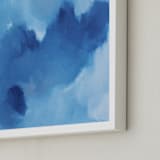 "Blue Drift" - Art Print in Cobalt Blue by Megan Kelley - Frame Close-up