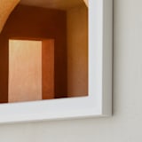 "Day to Day 1" - Art Print in Warm Peachy Yellow by Lisa Sundin - Frame Close-up