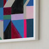 "Line of Site" - Art Print in Magenta by Christina Flowers - Frame Close-up