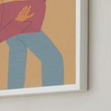 "Stretch 1" - Art Print in Burgundy by Elliot Stokes - Frame Close-up