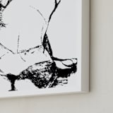 "quiet contemplation" - Art Print in charcoal by Carol Fazio - Frame Close-up