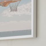 "Hit Me With Your Best Shot" - Art Print in Beachy Blue by Summer Strauch - Frame Close-up