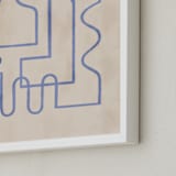 "Through My Window II" - Art Print in soft blue by Pati Cascino - Frame Close-up
