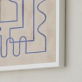 "Through My Window II" - Art Print in soft blue by Pati Cascino - Frame Close-up