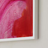 "Garden Lush" - Art Print in pink orange by Nell Waters Bernegger - Frame Close-up