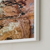 "Time Shapes our Lands" - Art Print in Earth Brown by Elena Kulikova - Frame Close-up
