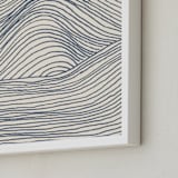 "Rolling Waves I" - Art Print in Deep Ocean by Jayne Alfieri - Frame Close-up