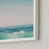 "Malibu Surf and Sky II" - Art Print in Fresh Blue by Kamala Nahas - Frame Close-up