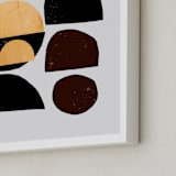 "shapeism" - Art Print in Deep Maroon by Alicia Abla - Frame Close-up