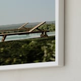 "Poolside 2" - Art Print in Aqua Verde by Kelsey Mucci - Frame Close-up