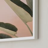"Pink Banana Leaves" - Art Print in Salmon Pink by ARIANE MOSHAYEDI - Frame Close-up