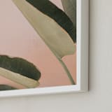 "Pink Banana Leaves" - Art Print in Salmon Pink by ARIANE MOSHAYEDI - Frame Close-up