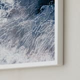 "Ocean's Brushstrokes 2" - Art Print in Deep Sea by Tania Medeiros - Frame Close-up