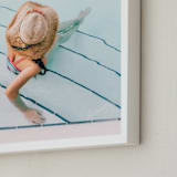 "floppy hat" - Art Print in Poolside Blue by Alicia Abla - Frame Close-up