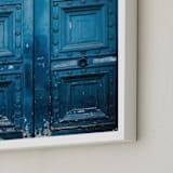 "Behind Door Number 1" - Art Print in Ocean Blue by 1885 Atelier - Frame Close-up