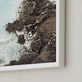 "Lava Rock" - Art Print in Turquoise Natural by Lisa Moore - Frame Close-up