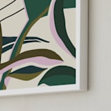 "Botanic" - Art Print in emerald by Anastasia Makarova - Frame Close-up
