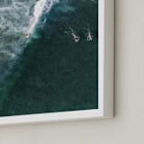 "Ride I" - Art Print in Teal by Shari Margolin - Frame Close-up