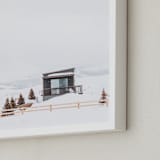"High Country Home" - Art Print in Snow by Jamie Lollback - Frame Close-up
