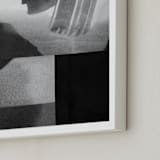 "Construct 33" - Art Print in Black & White by Ashleigh Ninos - Frame Close-up