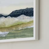 "Sapphire Ridge 2" - Art Print in Deep Blue by Lara Eckerman - Frame Close-up