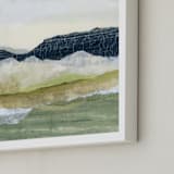 "Sapphire Ridge 2" - Art Print in Deep Blue by Lara Eckerman - Frame Close-up