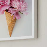 "Sweet Summer" - Art Print in Pink Peony by Erin Beutel - Frame Close-up