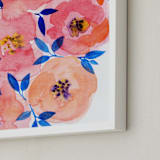 "Tenderness" - Art Print in Salmon pink by Alexandra Dzh - Frame Close-up
