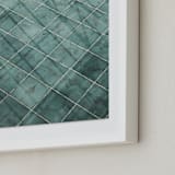 "Weaves of shadows II" - Art Print in Teal Green by Van Tsao - Frame Close-up