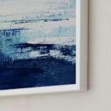 "Ice Out" - Art Print in Ice Blue by Karen Kaul - Frame Close-up