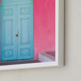 "Pandora's Door" - Art Print in Pink by Anna Argiropoulos - Frame Close-up