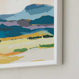 "Sunset Escape" - Art Print in Golden Yellow by Sara Shashani - Frame Close-up