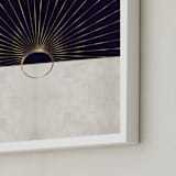 "The Golden Moon Rise" - Art Print in Mysterious Purple by Faiza Khan - Frame Close-up