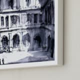 "Theater of space" - Art Print in Shadow Blue by Cailin Nikel-Zueger - Frame Close-up