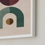 "Geometric 1" - Art Print in Emerald Green by Kelly Schmidt - Frame Close-up