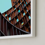 "Linjer in Color" - Art Print in Steel by Kate Baird - Frame Close-up