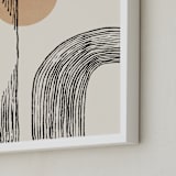 "Sunset getaway" - Art Print in Ecru by Creo Study - Frame Close-up