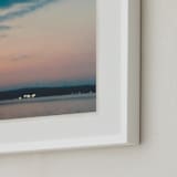 "Lake Lights" - Art Print in Lake Blue by Beth Scott Design - Frame Close-up