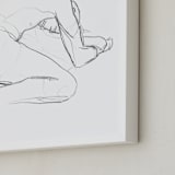 "Seated Figure" - Art Print in Bright White by Lorent and Leif - Frame Close-up