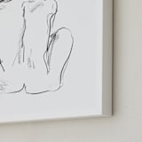 "Stretching" - Art Print in White by Miranda Mol - Frame Close-up