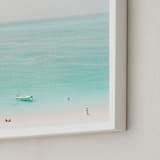 "Island Time" - Art Print in Caribbean Blue by Lindsay Madden - Frame Close-up