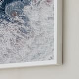 "Ocean's Brushstrokes 1" - Art Print in Deep Sea by Tania Medeiros - Frame Close-up