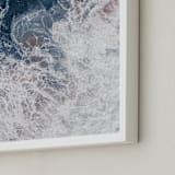 "Ocean's Brushstrokes 1" - Art Print in Deep Sea by Tania Medeiros - Frame Close-up