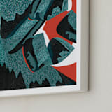 "Stellar Waves" - Art Print in Emerald by Huda Lully - Frame Close-up