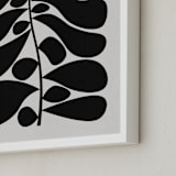 "Black Plant I" - Art Print in Moon White by Alisa Galitsyna - Frame Close-up