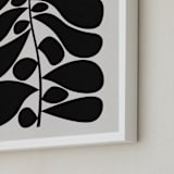 "Black Plant I" - Art Print in Moon White by Alisa Galitsyna - Frame Close-up