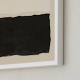 "Good Morning. Good Night." - Art Print in Tan by Dawn Smith - Frame Close-up